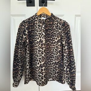 Ganni Leopard Top
